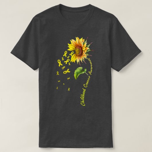 Childhood Cancer Awareness Sunflower 920 T-Shirt (Design vorne)