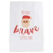 childhood cancer Custom brave Christmas Santa  Mittlere Geschenktüte (Rückseite)