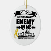 Childhood Cancer Met Its Worst Enemy in me Keramikornament (Rechts)