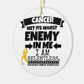 Childhood Cancer Met Its Worst Enemy in me Keramikornament (Links)