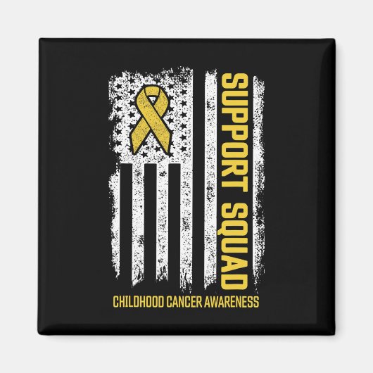 Childhood Cancer Support Squad Childhood Cancer Aw Magnet (Vorne)