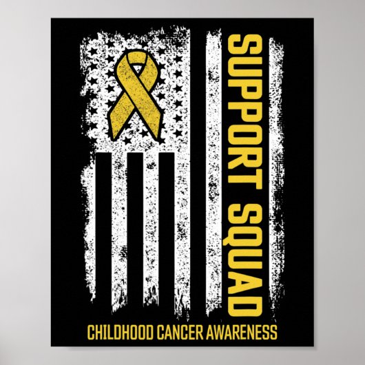 Childhood Cancer Support Squad Childhood Cancer Aw Poster (Vorne)
