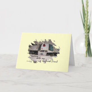 Childhood Friend Haiku Art Greeting Card Karte