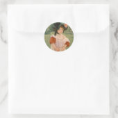 Childhood in a garden - Mary Cassatt Runder Aufkleber (Tasche)