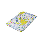 Childisch-Tiger und Regenbogenmuster Badematte (Schrägansicht)