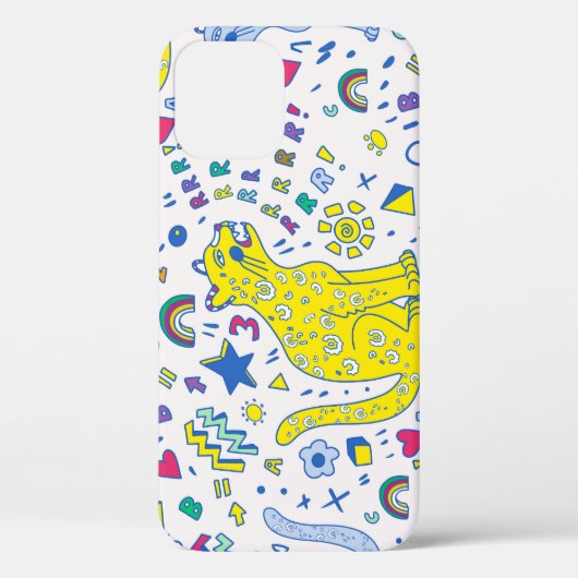 Childisch-Tiger und Regenbogenmuster Case-Mate iPhone Hülle (Rückseite)