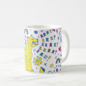 Childisch-Tiger und Regenbogenmuster Kaffeetasse (VorderseiteRechts)