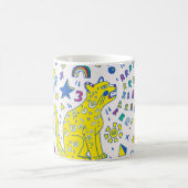 Childisch-Tiger und Regenbogenmuster Kaffeetasse (Mittel)