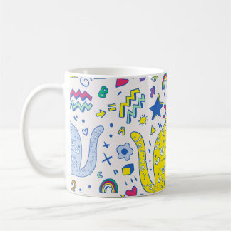 Childisch-Tiger und Regenbogenmuster Kaffeetasse