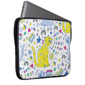 Childisch-Tiger und Regenbogenmuster Laptopschutzhülle (Vorne Rechts)