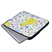 Childisch-Tiger und Regenbogenmuster Laptopschutzhülle (Vorne Knopf)