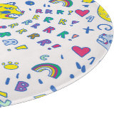 Childisch-Tiger und Regenbogenmuster Schneidebrett (Ecke)