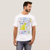 Childisch-Tiger und Regenbogenmuster T-Shirt (Vorne ganz)