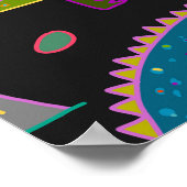 Childische Dinosaurier: Spaß - nahtloses Muster Poster (Ecke)