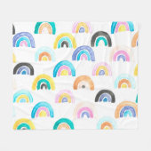 Childischer Regenbogen, Wasserfarbe Kindermuster. Fleecedecke (Vorderseite (Horizontal))