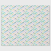 Childischer Regenbogen, Wasserfarbe Kindermuster. Geschenkpapier (Flach)