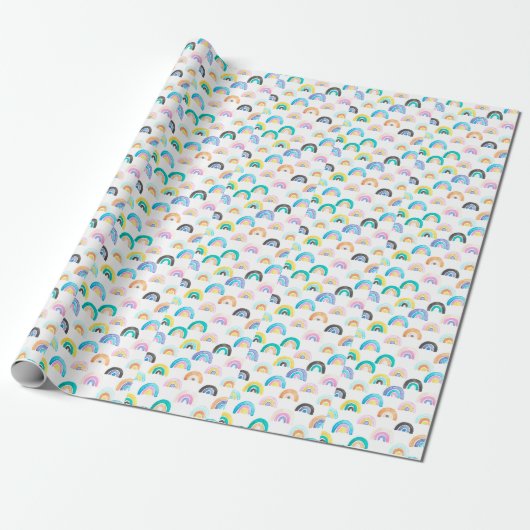 Childischer Regenbogen, Wasserfarbe Kindermuster. Geschenkpapier (Ungerollt)