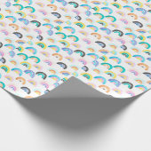 Childischer Regenbogen, Wasserfarbe Kindermuster. Geschenkpapier (Ecke)