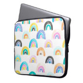 Childischer Regenbogen, Wasserfarbe Kindermuster. Laptopschutzhülle (Vorderseite Links)