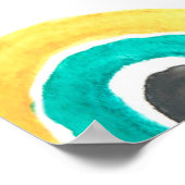 Childischer Regenbogen, Wasserfarbe Kindermuster. Poster (Ecke)