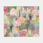 Childischer Wald: Niedlicher Aquarellplatz. Fleecedecke (Vorderseite (Horizontal))