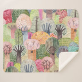 Childischer Wald: Niedlicher Aquarellplatz. Sherpadecke (Vorderseite (Horizontal))