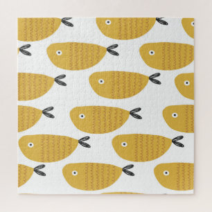 Childisches Muster, sonnige Fische. Puzzle
