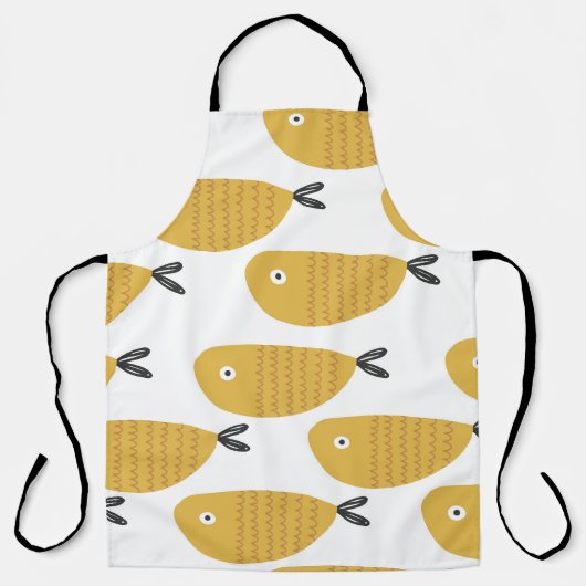 Childisches Muster, sonnige Fische. Schürze (Vorderseite)