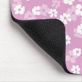Childish Pink Flower Pattern Mousepad (Ecke)