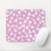 Childish Pink Flower Pattern Mousepad (Mit Mouse)