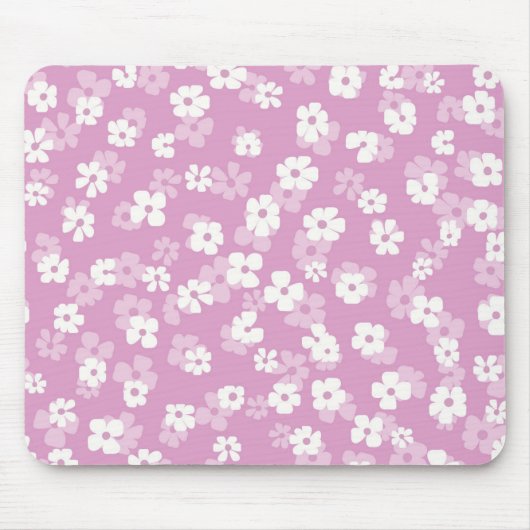 Childish Pink Flower Pattern Mousepad (Vorne)