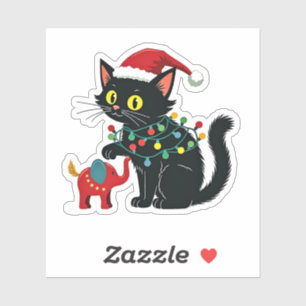 Childless Cat Lady Christmas Kamala Trump Aufkleber