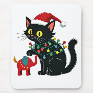 Childless Cat Lady Christmas Kamala Trump Mousepad