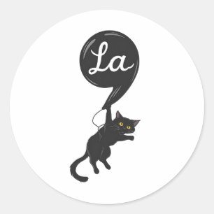 Childless Cat Lady Comma - La Kamala Harris for Pr Runder Aufkleber