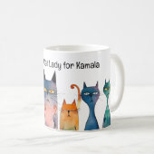 Childless Cat Lady for Kamala Whimsical Kaffeetasse (VorderseiteRechts)