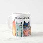 Childless Cat Lady for Kamala Whimsical Kaffeetasse (Vorderseite Links)