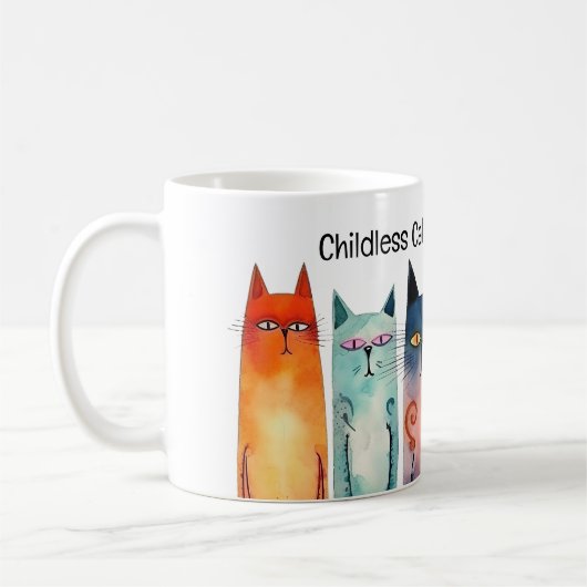 Childless Cat Lady for Kamala Whimsical Kaffeetasse (Links)