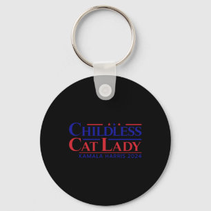 Childless Cat Lady Kamala 2024 Harris Funny Presid Schlüsselanhänger