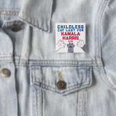 Childless Cat Lady Kamala Harris 2024 Cat Paws Button (Beispiel)
