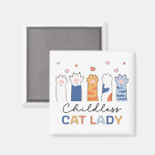 Childless Cat Lady Voting Kamala Harris Präsident Magnet (Vorderseite/Rückseite)
