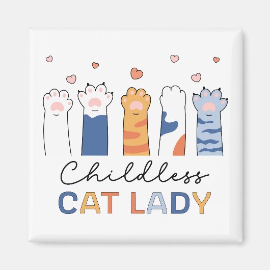 Childless Cat Lady Voting Kamala Harris Präsident Magnet (Vorne)