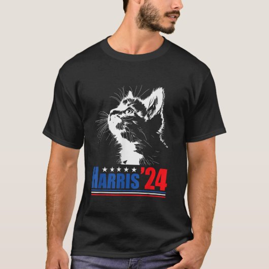 Childless Cat Ladys for Kamala Harris 24 USA Elec T-Shirt (Vorderseite)