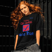 "Childless Cat Ladys Vote Blue" Harris/Walz 2024 T-Shirt