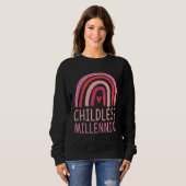 Childless Millennial Trendy Bohemian Rainbow Boho  Sweatshirt (Vorne ganz)