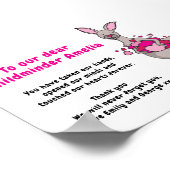 Childminder danke Ihnen Känguru Herz Poster (Ecke)