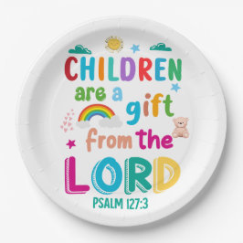 "Children Are a Gift from the Lord"  Pappteller
