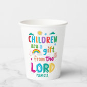 “Children Are a Gift from the Lord” Party Pappbecher (Vorderseite)