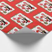 Children Carolers Red Green Weihnachtsgeschenk Wra Geschenkpapier (Ecke)