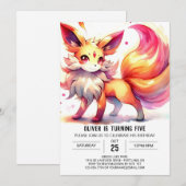 Children Chic Fox Geburtstag Einladung (Vorne/Hinten)