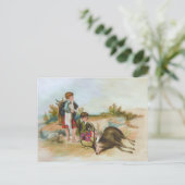 Children Deer Jagd im schottischen Hochland Postkarte (Stehend Vorderseite)